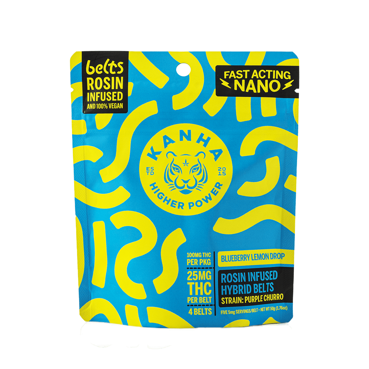 Kanha Rosin Nano Belts - Blueberry Lemon Drop 100mg