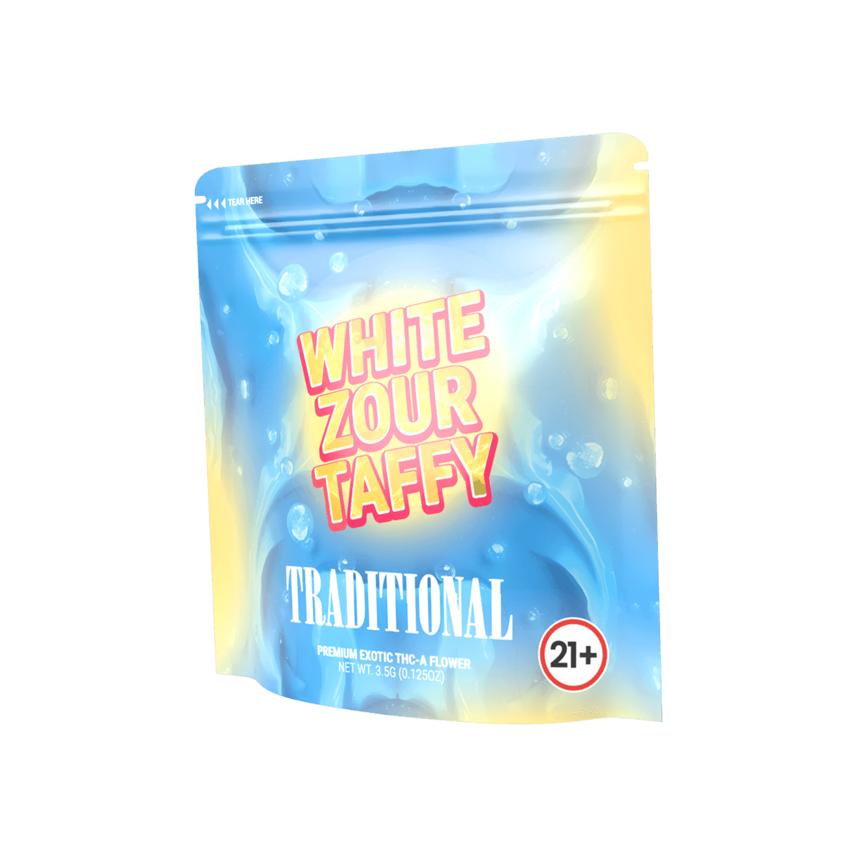 Traditional Exotic Flower - White Zour Taffy 3.5g